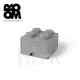 【LEGO 樂高】Room Copenhagen LEGO☆ Storage Brick 4樂高積木經典方塊四抽屜盒-灰色(樂高玩具收納盒)