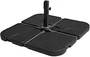 Outdoor Patio 4-Piece Cantilever Offset 3M Umbrella Base Stand Weight Water Sand