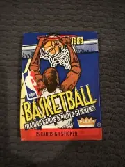 1989 Fleer Basketball Unopen Sealed Wax Pack 15 Cards 1 Sticker Michael Jordan?