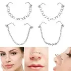 None Pierced Nostril No Piercing Nose Ring Nose Chain Nose Clip Fake Nose Ring
