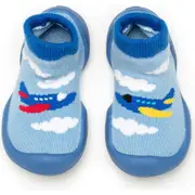 Komuello Toddler Boy Sock Shoes - Aeroplanes in Blue at Nordstrom, Size 6 W