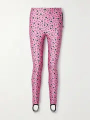 [Moncler Genius] Moncler Genius - + 3 Moncler Grenoble Printed Stretch-jersey Stirrup Pants - Pink - small small Pink