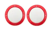 2pc 3" Speaker Cover Red ABS Frame White Metal Mesh For Car Audio DJ PA Speaker