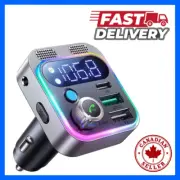 Bluetooth 5.3 FM Transmitter 250W Car 4 USB Ports Adapter Type-C PD