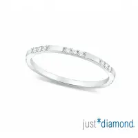 在飛比找momo購物網優惠-【Just Diamond】愛•永存 18K白金鑽石戒指(窄