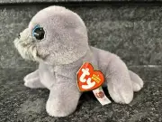 Ty Beanie Babies Wiggy The Walrus Plush Grey Blue Glitter Eyes 6” VelveTy