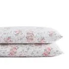 Home - Standard Pillowcase Set, Cotton Sateen Bedding, Smooth & -Resistant (L...