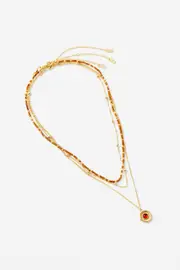 [Rubi] Rubi - 3Pk Pendant Necklace - Up satellite gold astro sun OS UP SATELLITE GOLD ASTRO SUN