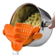 Kitchen Gizmo Snap N Strain Clip On Strainer for Pots and Pans - Adjustable S...