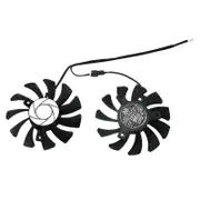 HA8010H12F-Z 75MM 2Pin GTX1050Ti GPU Cooler DUAL Fan for Geforce GTX 1050Ti GTX-1050-Ti-4GT-OC(2Pcs Black White