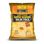 HotHands Body & Hand Super Warmers -10 Individual Warmers REPACKAGED