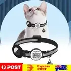 For Airtag Cat Collar Breakaway Cat ID Tag with QR Code Name Tag & Bell for Cats