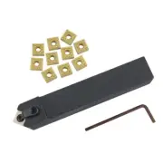 45° MSDNN 2020K12 20mm CNC Lathe Neutral Turning Tool Holder + 10Pcs SNMG120404