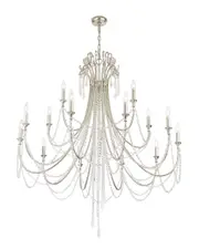 Crystorama Arcadia 15 Light Antique Silver Chandelier
