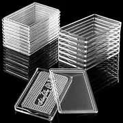 Geiserailie 15 Pieces 1 oz Silver Bar Holder Case, Clear Acrylic Silver Bar Holder Capsule Storage Container Box for 1 Ounce