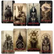 Horror Tarot Cards, 78 Tarot Deck with Foil Edges, Original Tarot Cards for B...