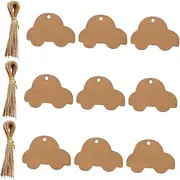 jojofuny 1 Set Paper Tags with Twine Blank Present Labels for Wedding Favors Party Decorations and DIY Crafts for Cakes Price Tags and Creative Projects