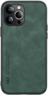Jarttarn Case for iPhone 16 Pro Max (2024),Magnetic Anti-Fall Phone Case,Compatible with Car Mount & Wireless Charging,PU+TPU Ultra-Thin Shockproof Protective Back Cover (Green)