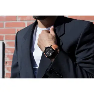 WENGER 瑞士威格 都會紳士時尚腕錶-棕皮革/黑橘面黑 01.1741.134 [ 秀時堂 ]