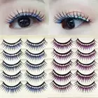 Extension Eyelashes Shiny Rhinestones Mink 3D Fake Eye Lashes False Eyelashes