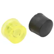 2 Set Rubber Striking Head Hammer Mallet Accessories Yellow Black Dia 25mm.