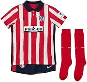 2020-2021 Atletico Madrid Home Nike Little Boys Mini Kit