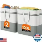 Lifewit 2 Pack 100L Large Freestanding Laundry Hamper, Collapsible Laundry Ba