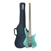 Haze HB4GNP Aurora Series Headless Chameleon Electric Bass – Active BJ80 Pickups