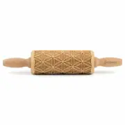 Folkroll dough roller flower of life rolling pin embossing roller pattern bee...