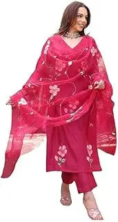 [Sambhav Quilt Hub] Women's Rayon Blend Party wear Kurta with Pant & Dupatta| Kurta Set | Ethnic Set | Dupatta Set