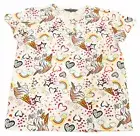 Womens Microfiber Medical Scrub Tops White Base Unicorn Rainbow L