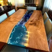 36"x72" Ocean Table, Resin Table, Epoxy Table, Ocean Wave Art Table Hallway Deco