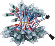 Rextin DC12V 500pcs WS2811 Pixels Digital Addressable LED String Lights Waterproof RGB Full Color 12mm DC 12V (DC12V 500pcs)