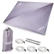 Rain Tarp – Hammock Rain Fly, 12ft Lightweight Camping Tarp, Waterproof Gray