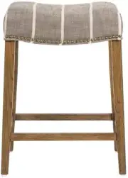 Bar Stool SADDLE Weathered Oak Upholstery Birch Fabric
