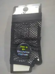 Halloween Fishnet Gloves with Pin