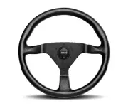 MOMO MCL35BK3B for Montecarlo Steering Wheel 350 Mm-Black Leather/Red Stitch/Bla