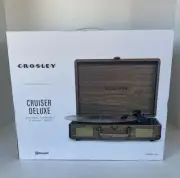 Crosley Turntable Record Player Cruiser Bluetooth Deluxe Walnut Wood