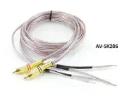 6ft CablesOnline 18 AWG Speaker Wire Pair Cables with Dual RCA Male Plugs