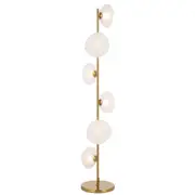 Zaria Antique Gold Frosted Glass Floor Lamp