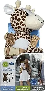PLAYETTE 2 in 1 Child Harness Buddy Giraffe, Child Leash - Multi