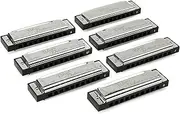 Fender Blues Deluxe Harmonica, 7-Pack with Case