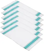 6Pcs Cotton Dinner Napkins for Wine Glasses Absorbent Cleaning Cloths No Shedding Napkins for Glassware Wiping Stripe Design