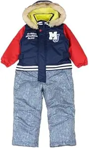 Moujonjon(ムージョンジョン) Moojon M50782 Snow Combi N 90 Boys Oxford Jean Style Snow Combi, Navy, navy, 90