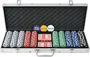 VRAXO Poker Set with 500 Chips Aluminium -7.3KG,80182