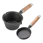 Non-stick Small Cast Iron Pot Frying Pan Mini Skillet Cookware Pan Anti-Scalding