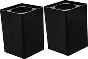Angoily 2PCS Microphone Logo Flag Station Portable Cube Holder for Media Interviews Hosting Reporting Sleek Design Easy Installation Enhances Efficiency Organization