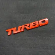 1x Glossy Red Big TURBO Metal Decal Sticker Badge Emblem 3D Sports Door Tailgate (for: MG)