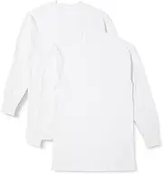 [Airin] Men's Undershirt, 2P/100% Cotton, Smooth, Moisture Wicking, Heat Generating, Long Sleeve, V-Neck