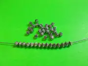 CUTE BICONE SPACER BEADS x 40 ( 4.8 x 3.5 mm ) JEWELLERY MAKING SCRAP BOOK # 391